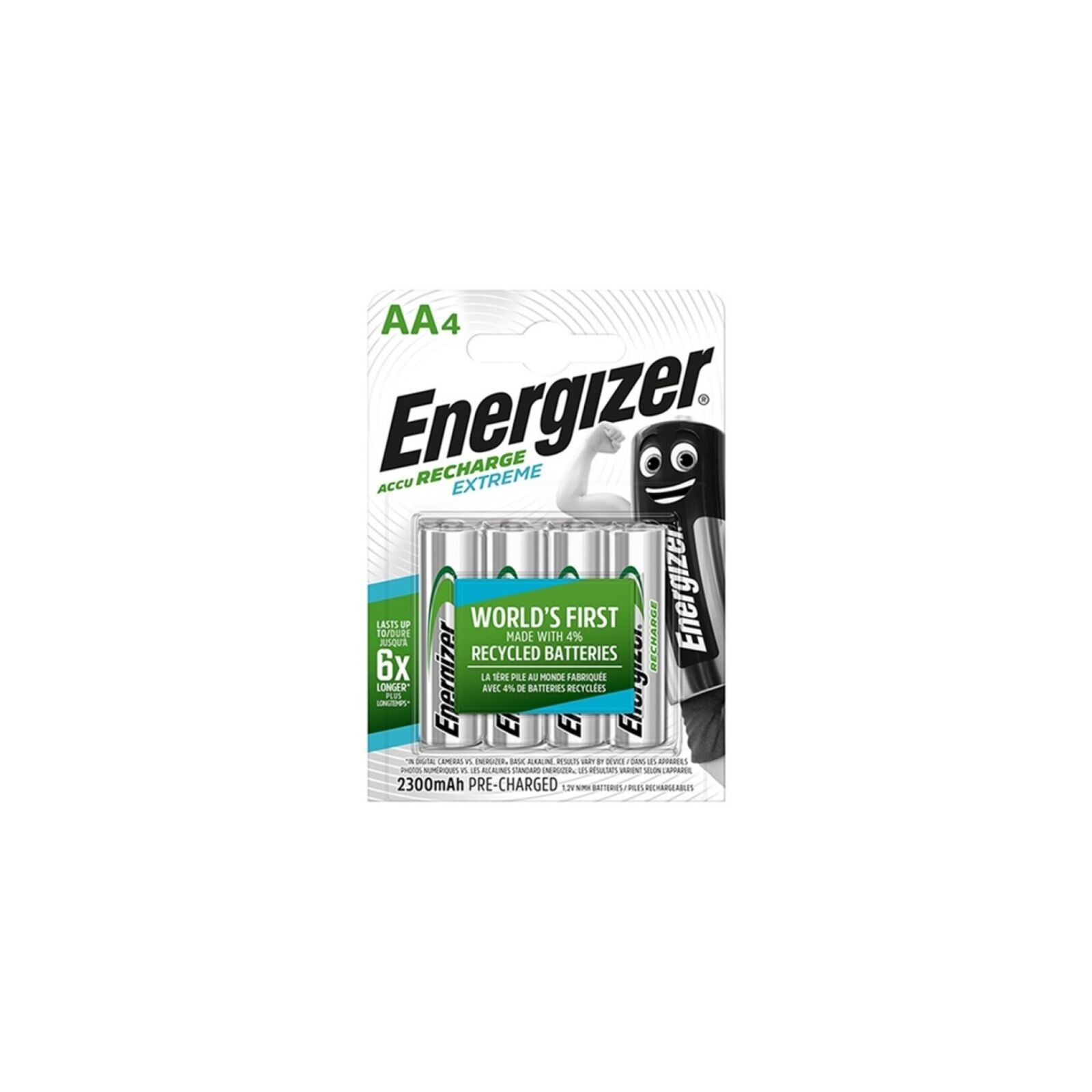 Extreme Pila Recargable HR6 AA 2300mAh Blister *4