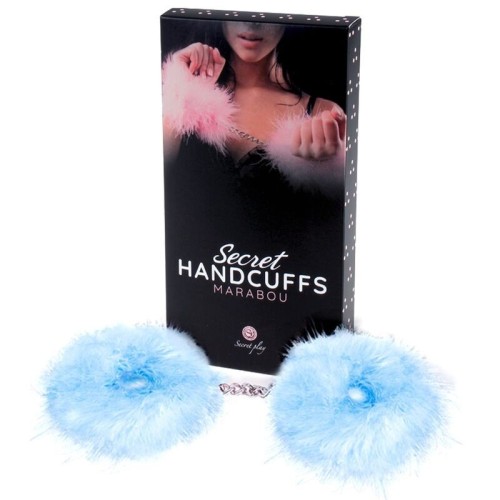 Secretplay Blue Marabou Handcuffs - Unleash Your Fantasies