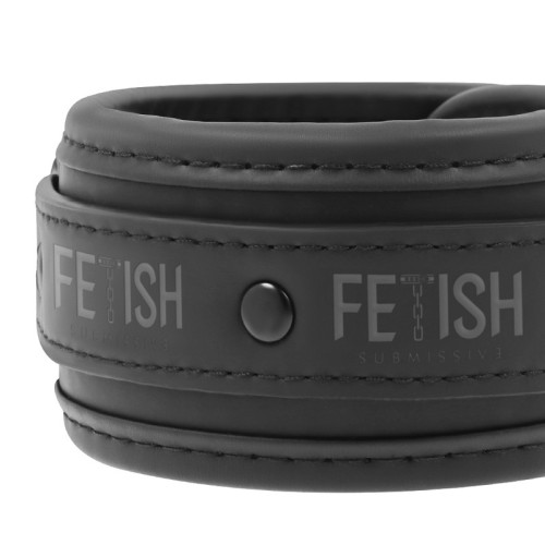 Fetish Submissive Vegan Leather Collar and Cuffs - BDSM Play Essentials