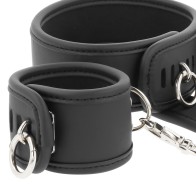 Fetish Submissive Set de Collar y Esposas de Cuero Vegano