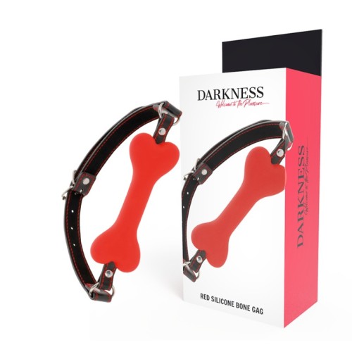 Darkness Silicone Bone Gag Red