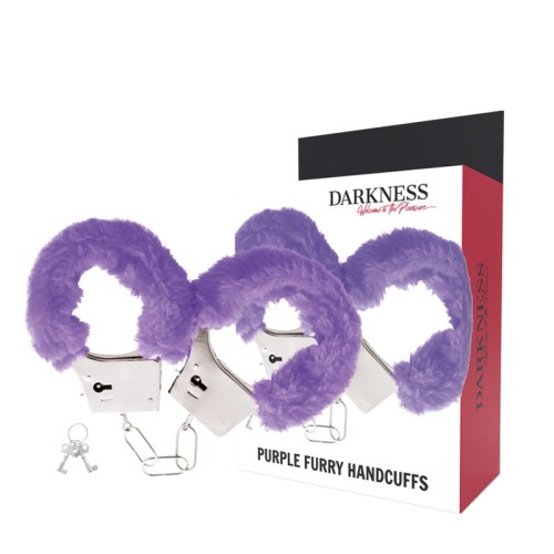 Darkness Padded Lilac Metal Handcuffs