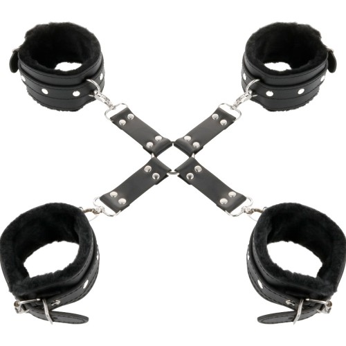 Darkness Leather Hand & Foot Cuffs Black - Buy Now