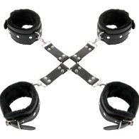 Darkness Leather Hand & Foot Cuffs Black - Buy Now