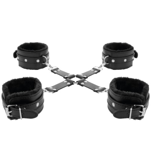 Darkness Leather Hand & Foot Cuffs Black - Buy Now