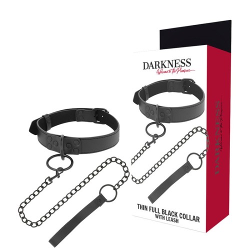 Darkness Black Chain Collar