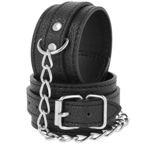 Darkness Leather Cuffs Black Texture