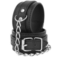 Darkness Leather Cuffs Black Texture