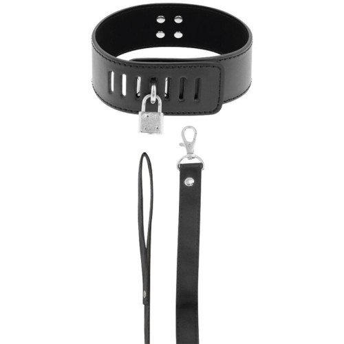 Darkness Bondage Collar with Lock for BDSM Play