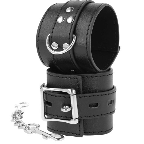 Darkness Black Leather Handcuffs