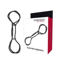 Darkness Cotton Rope Cuffs | Safe Bondage Play