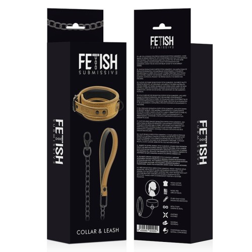 Fetish Submissive Origin Collar with Chain