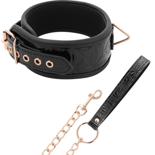 Begme Black Edition Vegan Leather Collar Neoprene Lining