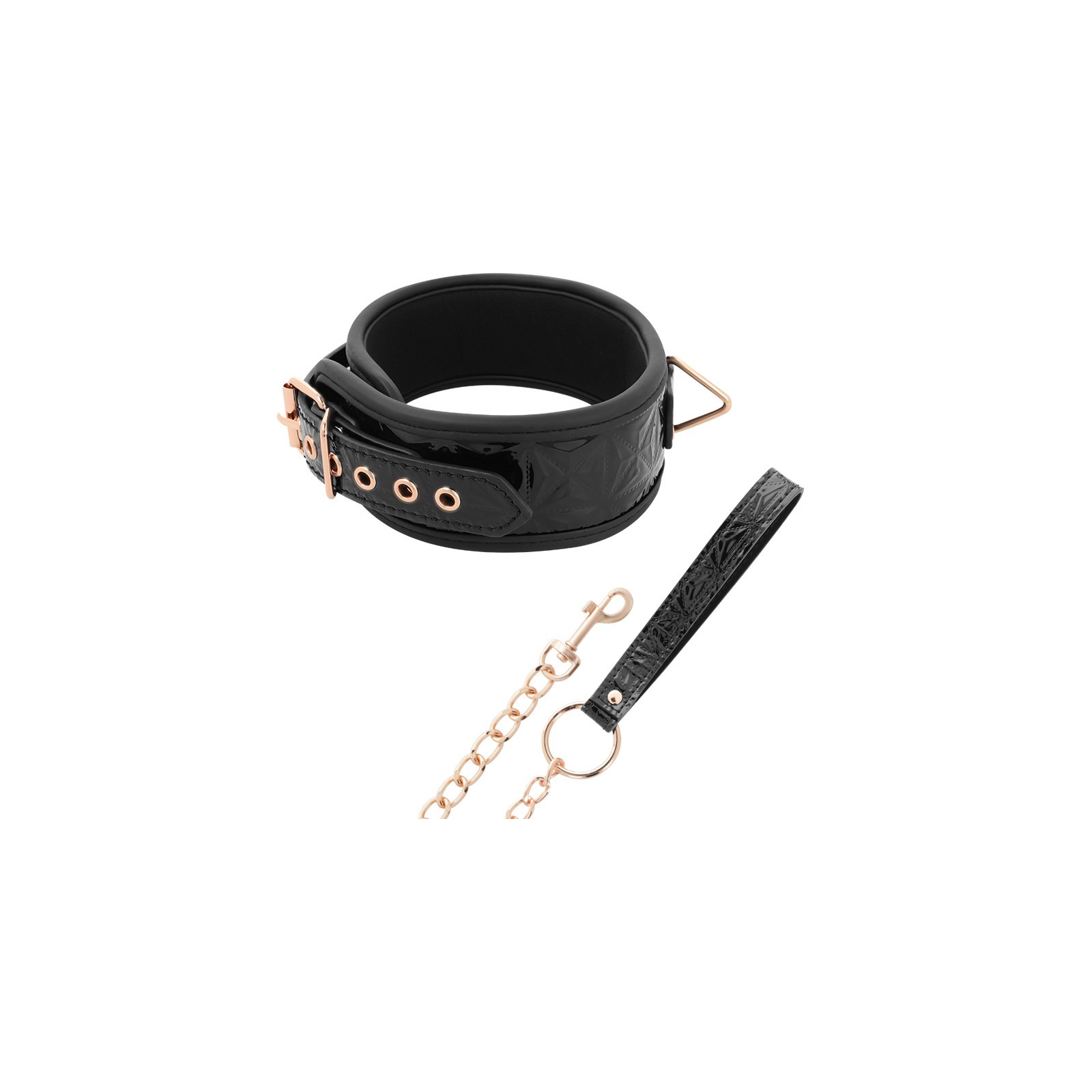 Begme - Black Edition Collar Cuero Vegano Con Forro De Neopreno