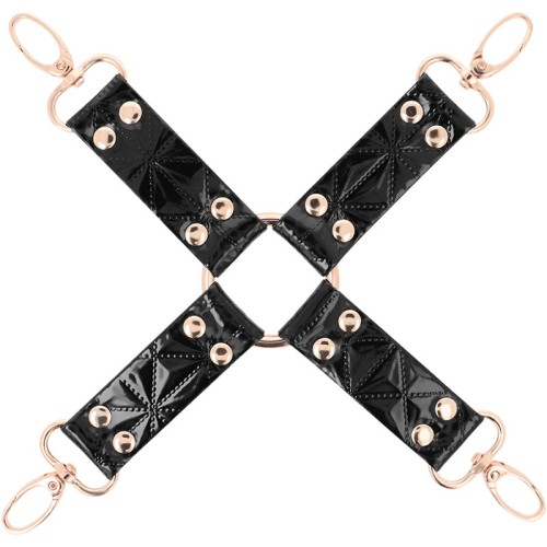 Begme Black Vegan Leather Hog Tie - BDSM Accessory