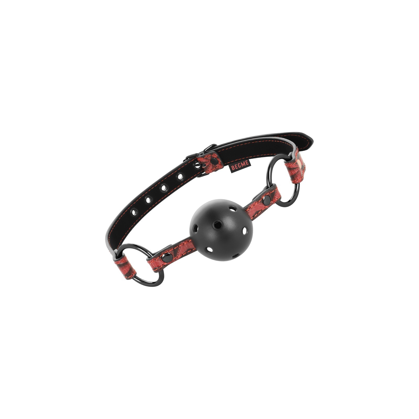 Begme Vegan Leather Red Gag for BDSM