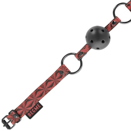 Begme Vegan Leather Red Gag for BDSM