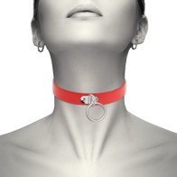 Coquette Chic Desire Vegan Leather Red Collar