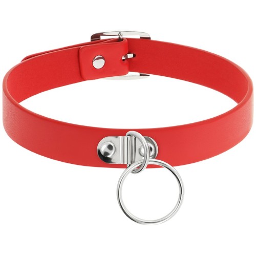 Coquette Chic Desire Collar Cuero Vegano Rojo