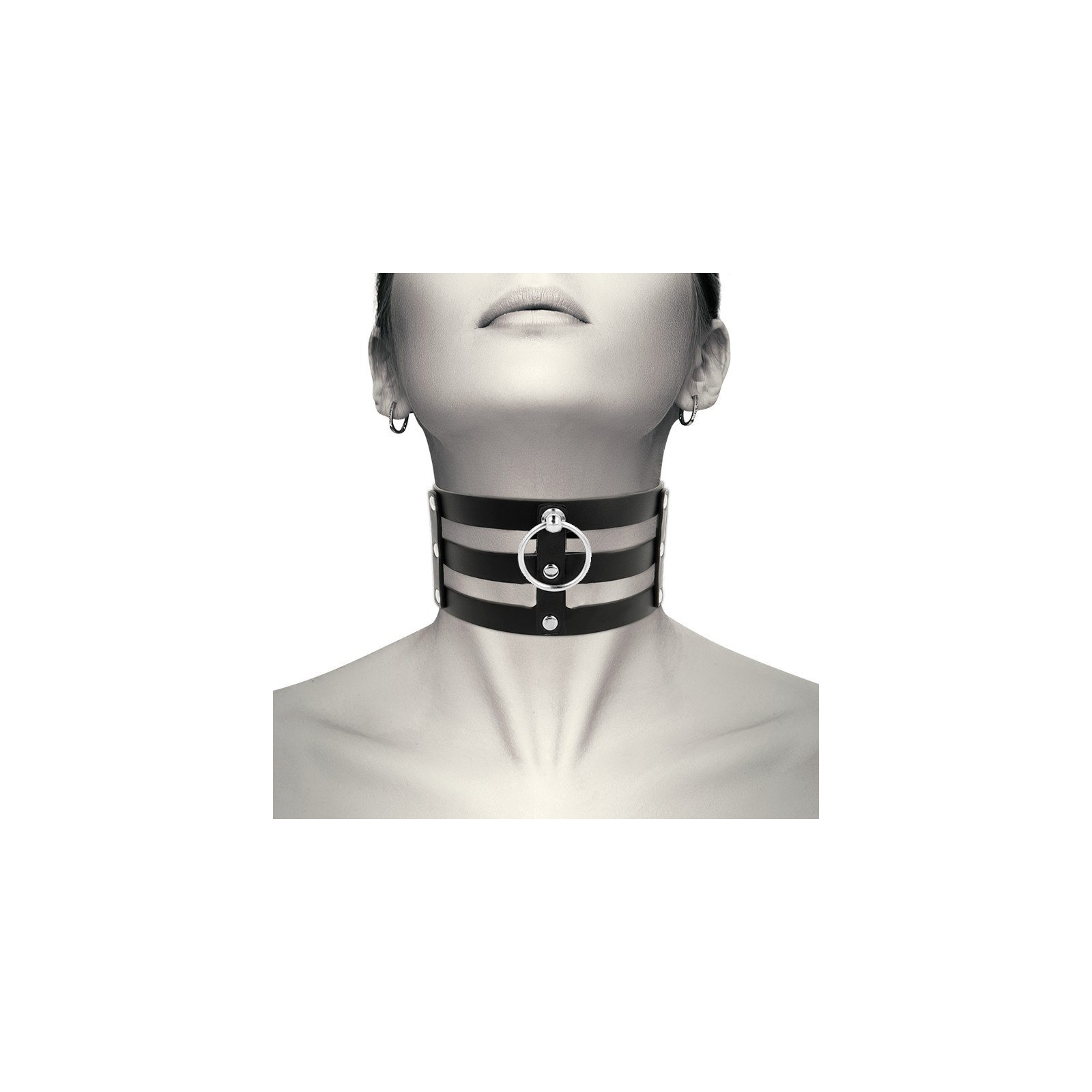 Coquette Chic Desire - Choker Cuero Vegano Estilo Fetish