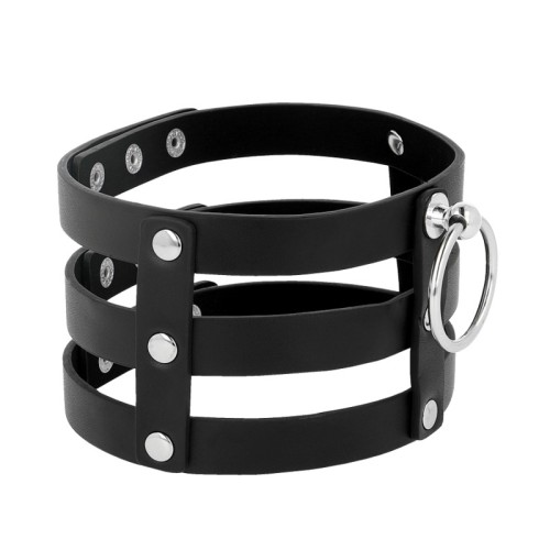 Coquette Chic Vegan Leather Choker for Fetish Style