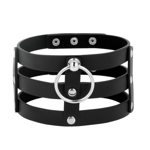 Coquette Chic Vegan Leather Choker for Fetish Style