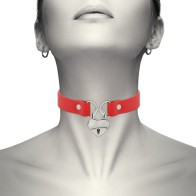 Coquette Chic Desire - Collar Cuero Vegano Rojo