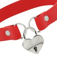 Coquette Chic Desire - Collar Cuero Vegano Rojo