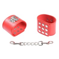 Red Velvet Pressure Cuffs for Bondage