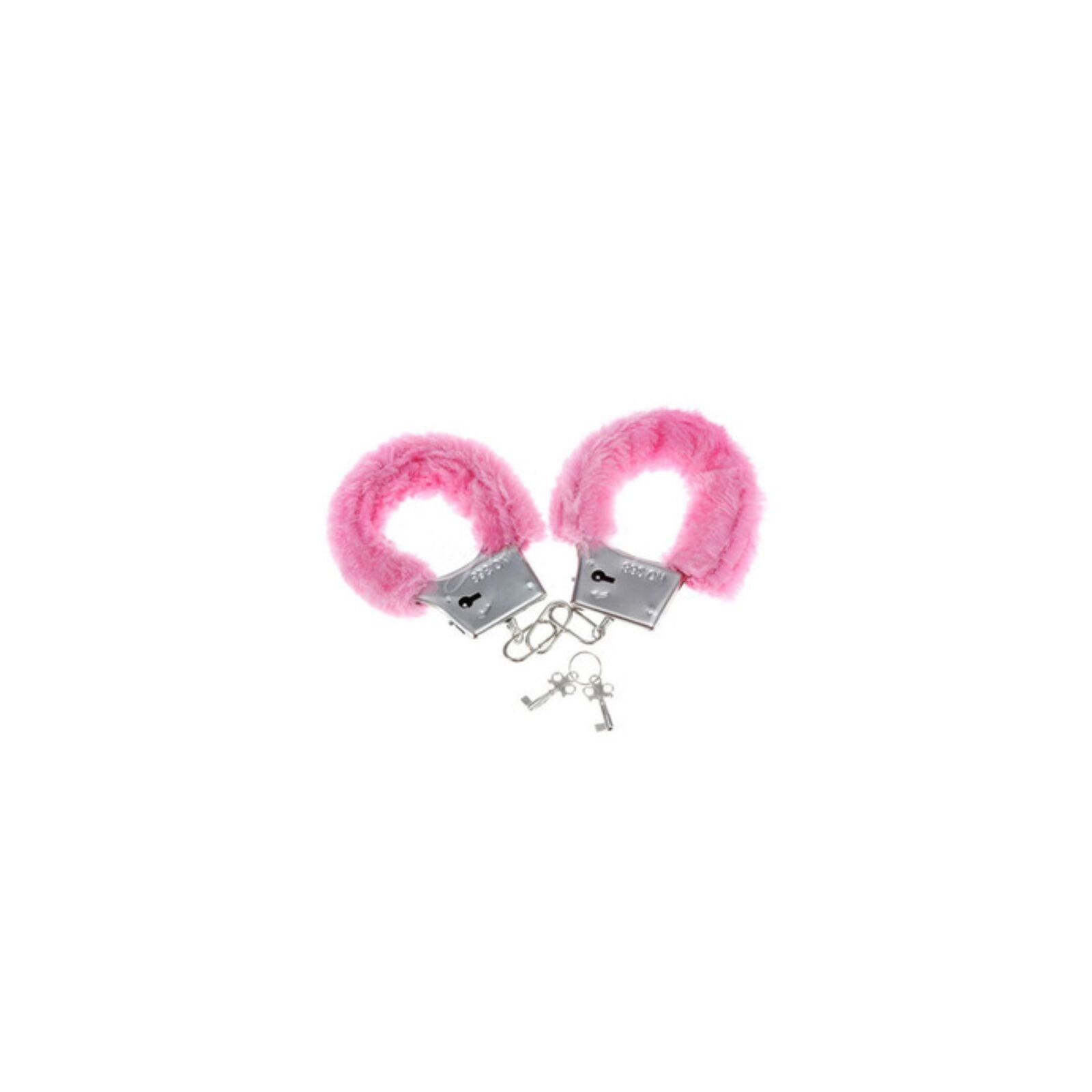 Pink Fur-Covered Metal Handcuffs