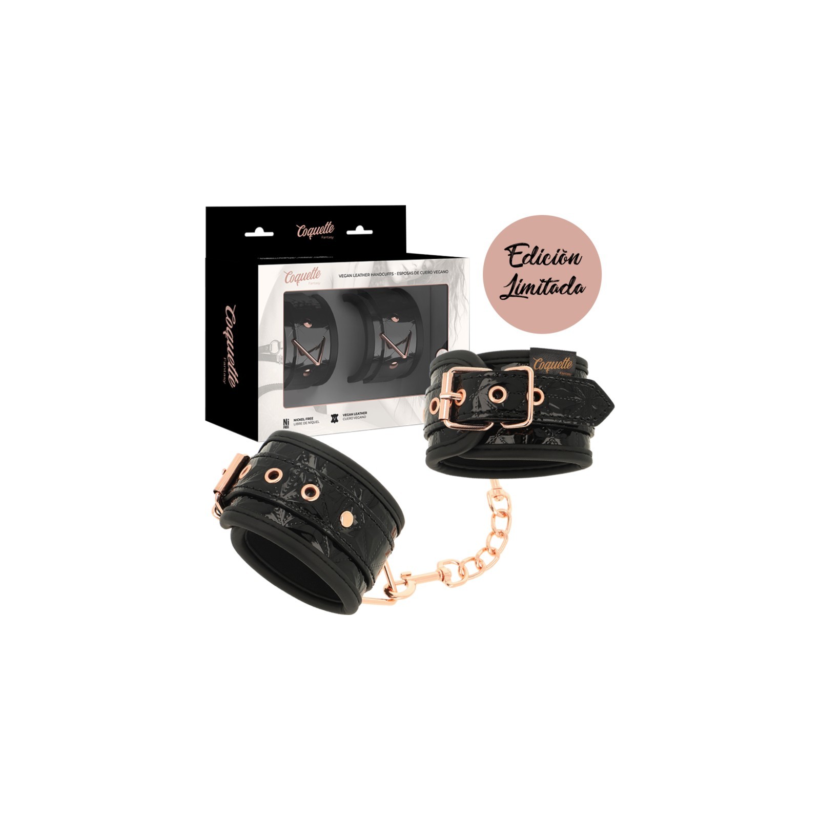 Coquette Chic Desire Black Edition Handcuffs - Elegant Bondage