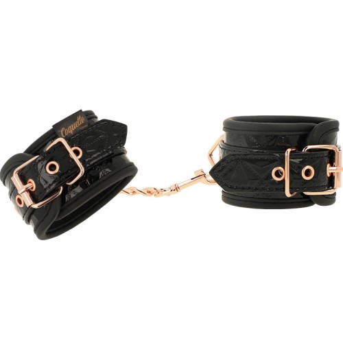 Coquette Chic Desire Black Edition Handcuffs - Elegant Bondage