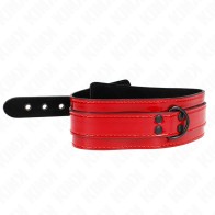 Kink Adjustable Wine Red Collar - Elegant BDSM Accessory