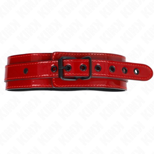 Kink Adjustable Wine Red Collar - Elegant BDSM Accessory