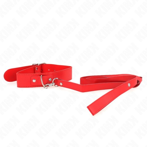 KINK Adjustable Collar with Leash for BDSM Play