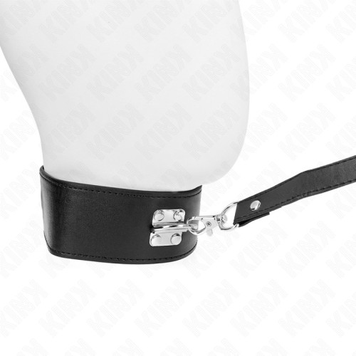 Kink Adjustable Collar with Leash for BDSM Play