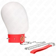 Kink Red Diamond Collar with Leash - Control and Elegance