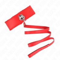 Kink - Collar Con Correa 116 Cm Con Tachuelas Plateadas Modelo 4 Rojo Ajust