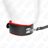 Kink Adjustable Collar with Leash Red 40-48 cm