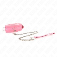 Kink Collar with Leash 65cm Pink