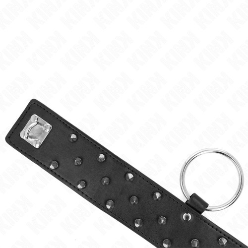 Kink Adjustable Collar with Leash Silver Studs Control