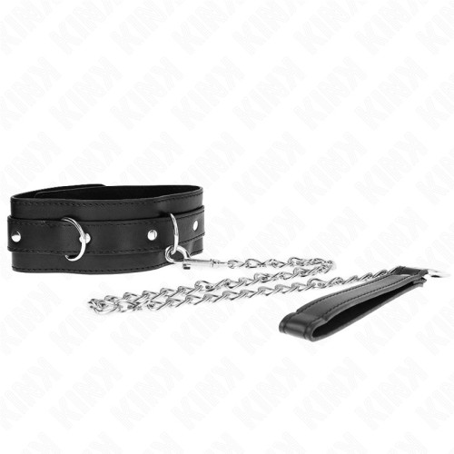 KINK Collar with Leash 65 cm Black