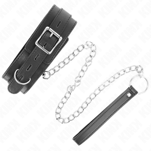 KINK Collar with Leash 65 cm Black