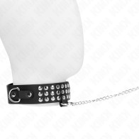 Collar con Correa Brillante Ajustable Kink - Estilo BDSM