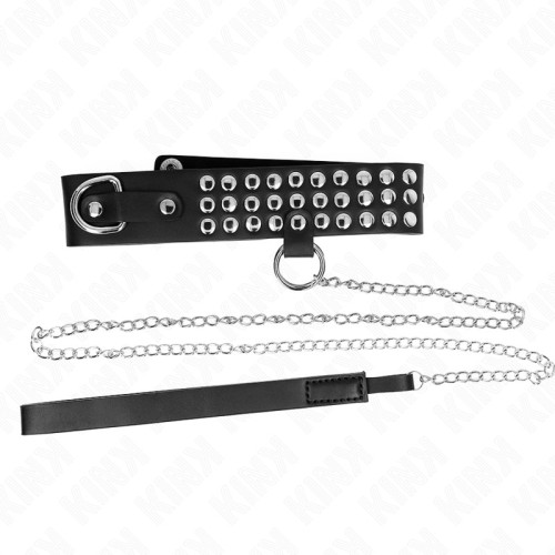 Kink Adjustable Sparkling Collar with Leash - Stylish BDSM