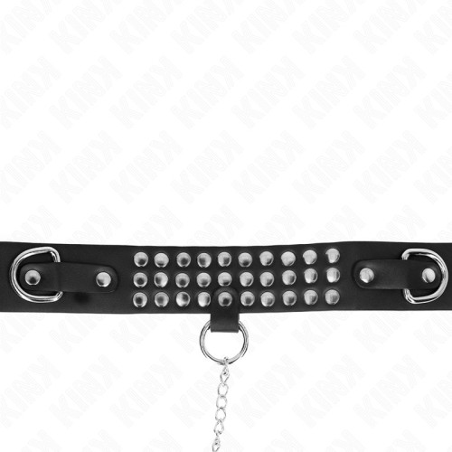 Kink Adjustable Sparkling Collar with Leash - Stylish BDSM