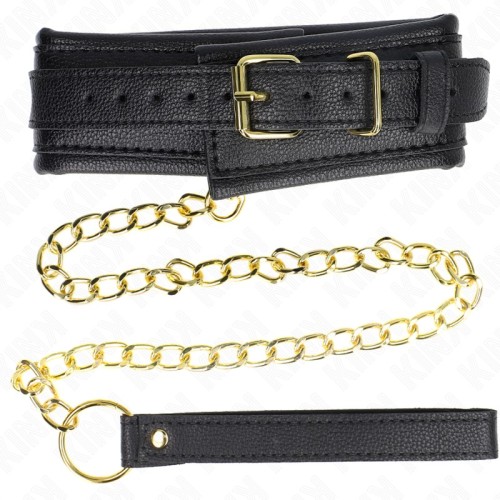 Kink Vegan Leather Adjustable Collar with Leash