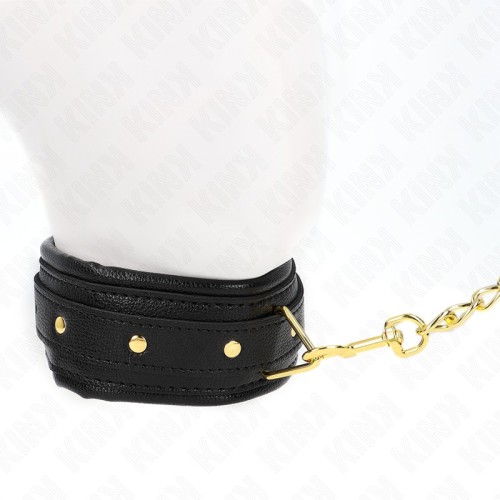 Kink Collar Ajustable De Cuero Vegano Con Correa