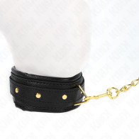 Kink Vegan Leather Adjustable Collar with Leash