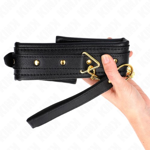 Kink Collar Ajustable De Cuero Vegano Con Correa